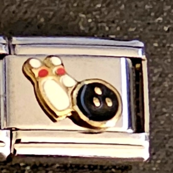 Bowling Ball & Pins Italian Charm - Picture 1 of 1